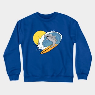 Surfing Shark Crewneck Sweatshirt